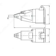 صنعتی سه شاخ32×3پریزدیواری